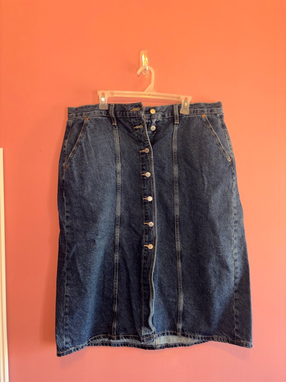 Old Navy Dark Blue High-Rise Denim Skirt